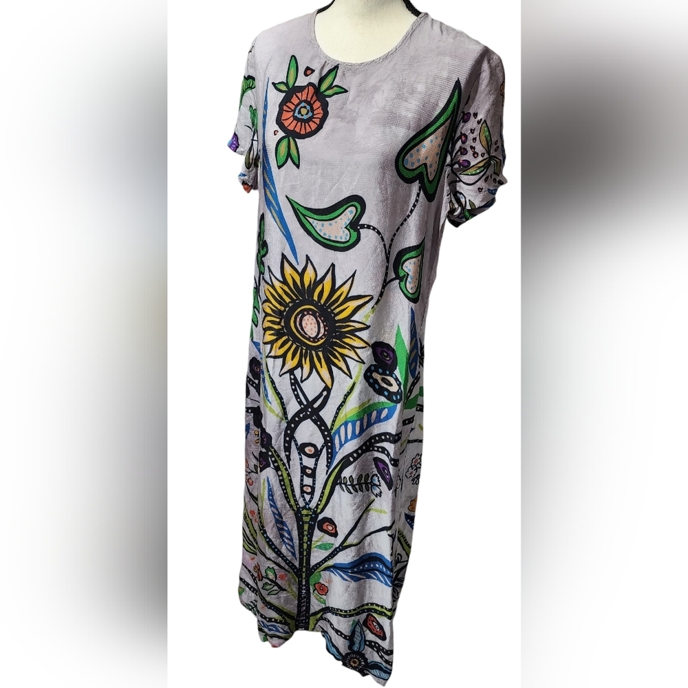 La DoubleJ Tree Of Life Swing Dress Pebbled Sable Runway Vouge Women’s Size XL - Picture 9 of 15